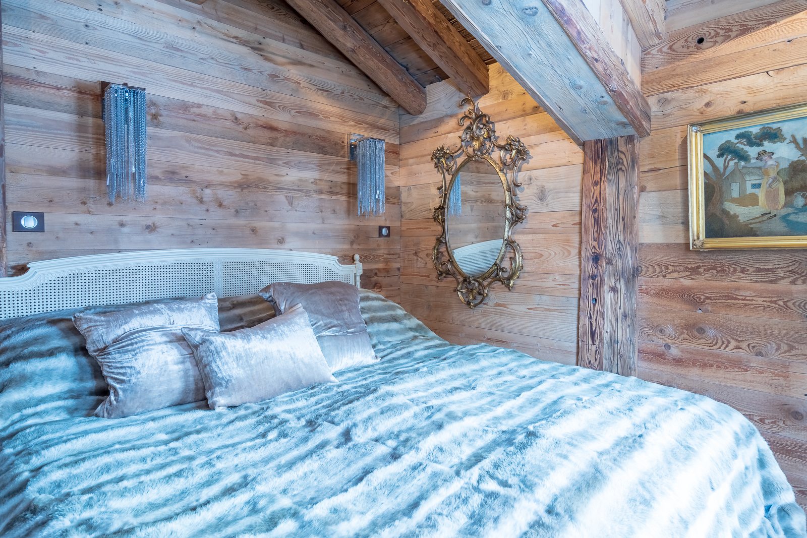Fotografia di interni - camera da letto in chalet